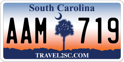 SC license plate AAM719