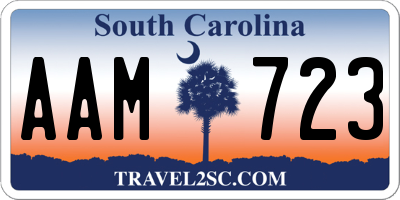 SC license plate AAM723