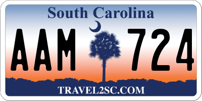 SC license plate AAM724