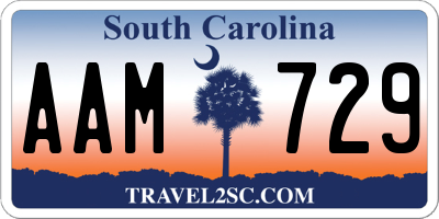 SC license plate AAM729