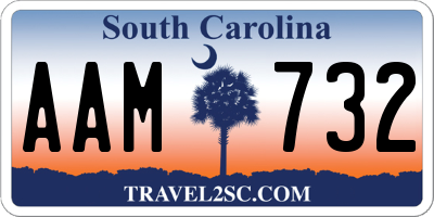 SC license plate AAM732