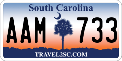 SC license plate AAM733