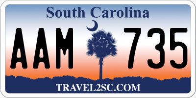 SC license plate AAM735