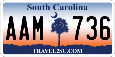SC license plate AAM736