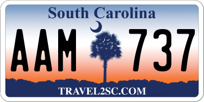 SC license plate AAM737