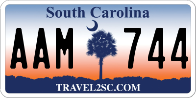 SC license plate AAM744