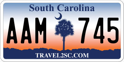 SC license plate AAM745