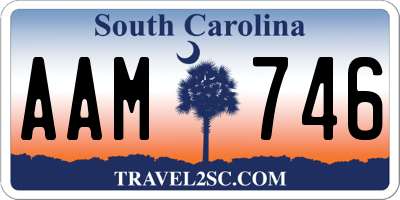 SC license plate AAM746