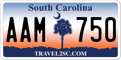 SC license plate AAM750