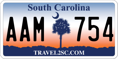 SC license plate AAM754