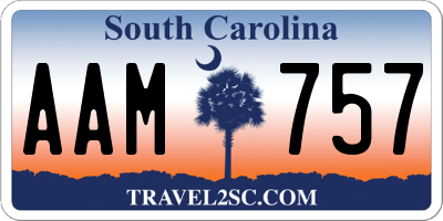 SC license plate AAM757