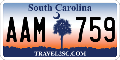 SC license plate AAM759