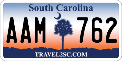 SC license plate AAM762