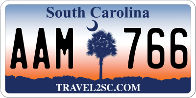 SC license plate AAM766