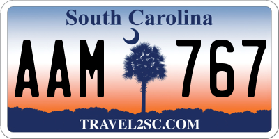 SC license plate AAM767