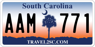 SC license plate AAM771