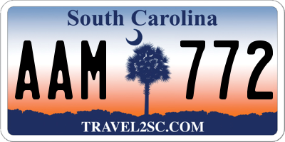 SC license plate AAM772