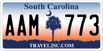 SC license plate AAM773