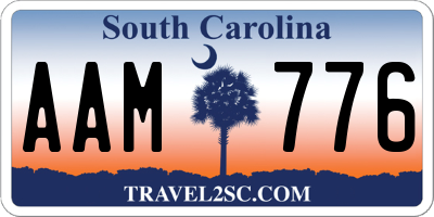 SC license plate AAM776