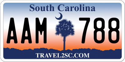 SC license plate AAM788