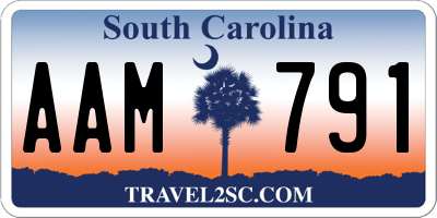SC license plate AAM791