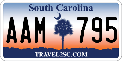 SC license plate AAM795