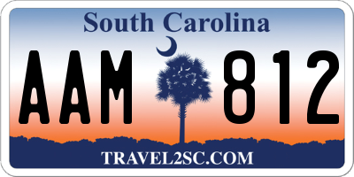 SC license plate AAM812