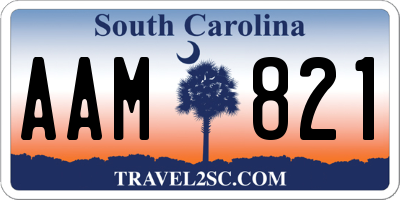 SC license plate AAM821