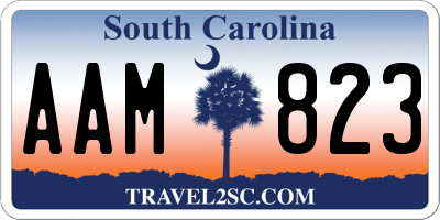 SC license plate AAM823