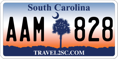 SC license plate AAM828