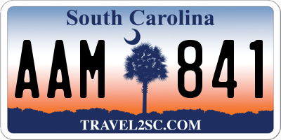 SC license plate AAM841