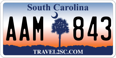 SC license plate AAM843