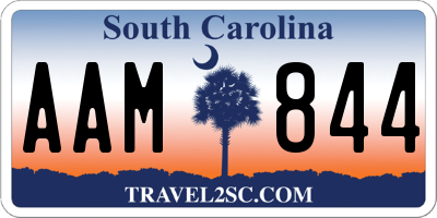 SC license plate AAM844