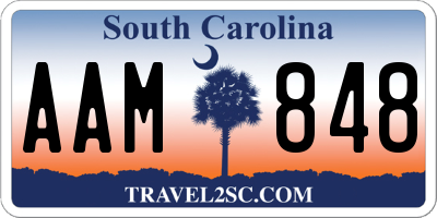 SC license plate AAM848