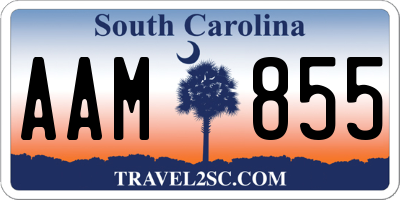 SC license plate AAM855