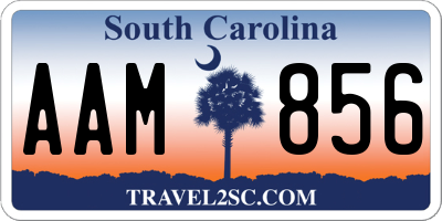 SC license plate AAM856