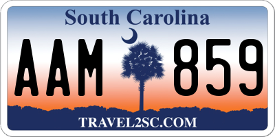 SC license plate AAM859