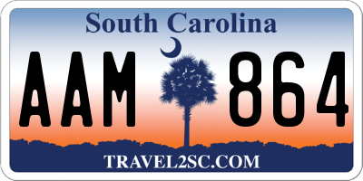 SC license plate AAM864