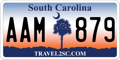 SC license plate AAM879