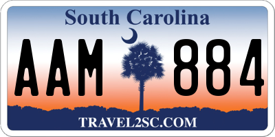 SC license plate AAM884