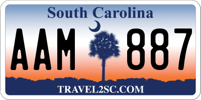 SC license plate AAM887