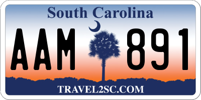 SC license plate AAM891