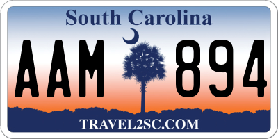 SC license plate AAM894