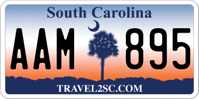 SC license plate AAM895