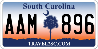 SC license plate AAM896