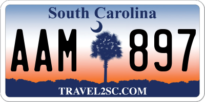 SC license plate AAM897