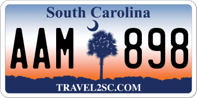 SC license plate AAM898