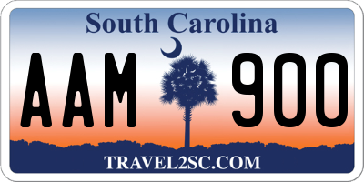 SC license plate AAM900