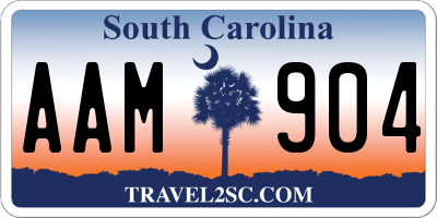 SC license plate AAM904