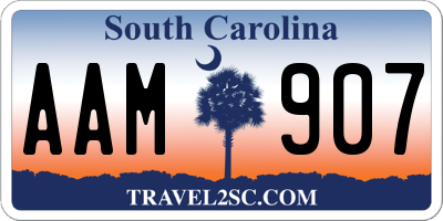 SC license plate AAM907